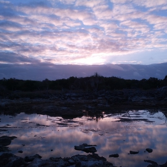 Sunrise from Takamaka, South Grande Terre, Aldabra.